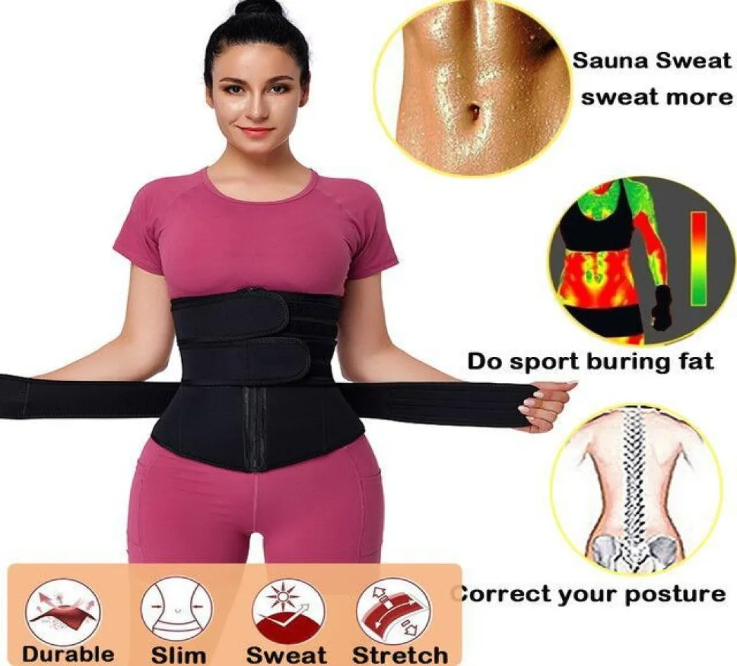 Shaperwear Waist Trainer Neoprene Belt Cincher Body Shaper Tummy Control Strap Slimming Sweat Fat Burning belt epacket3645715