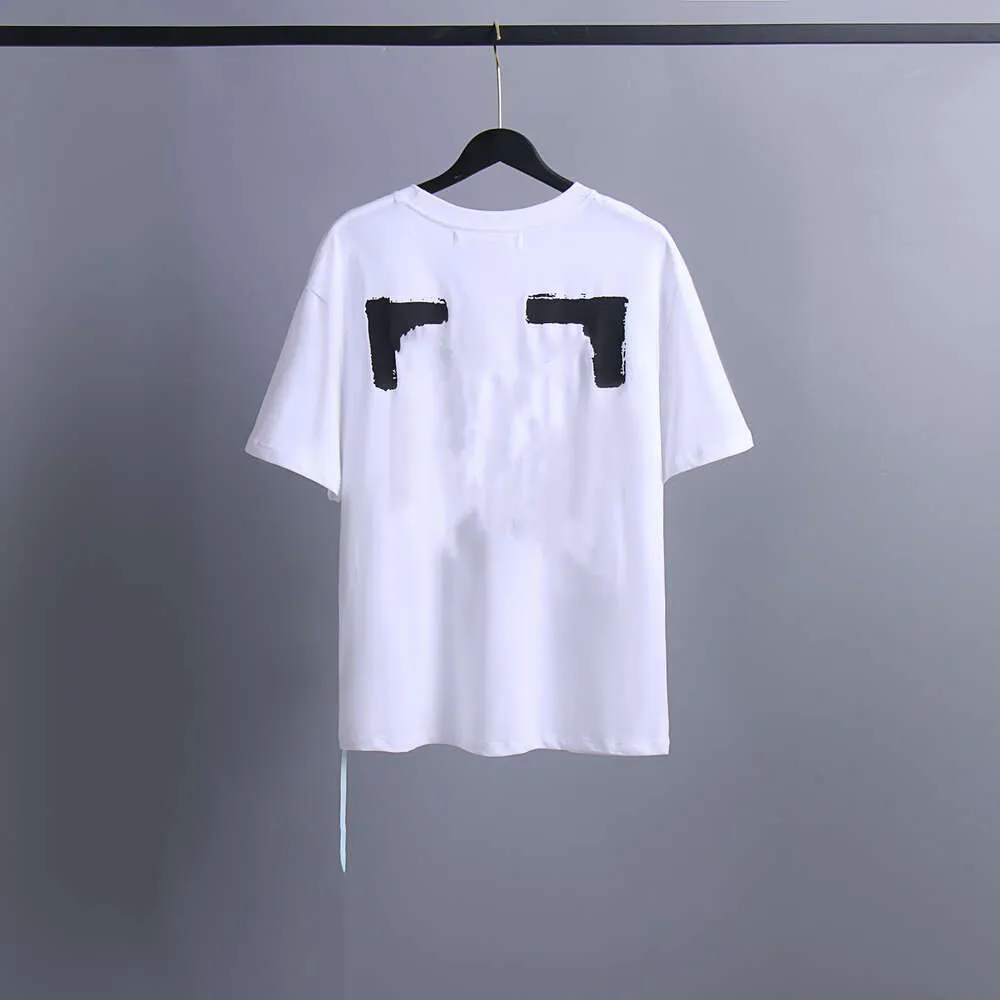 Designer Luxus Chaopai klassisch modisch vielseitig lässig komfortable hochwertige neue Version White Short Sleeved Loose Arrow T-Shirt für Paare 03