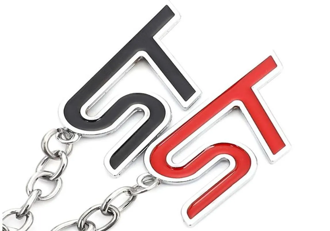 Auto -Metall -Logo -Schlüsselbundschlüsselringhalter für Ford St Logo Fiesta EcoSport 20092020 FOCUS2 FOCUS3 MONDEO KUGA 2 3 4219G9902710