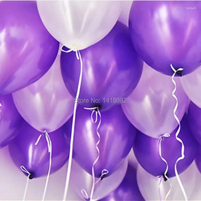 Party Decoration 50pcs Pearl Balloons White Purple Thick Birthday Ballon Decorations Globos Wholesale Wedding