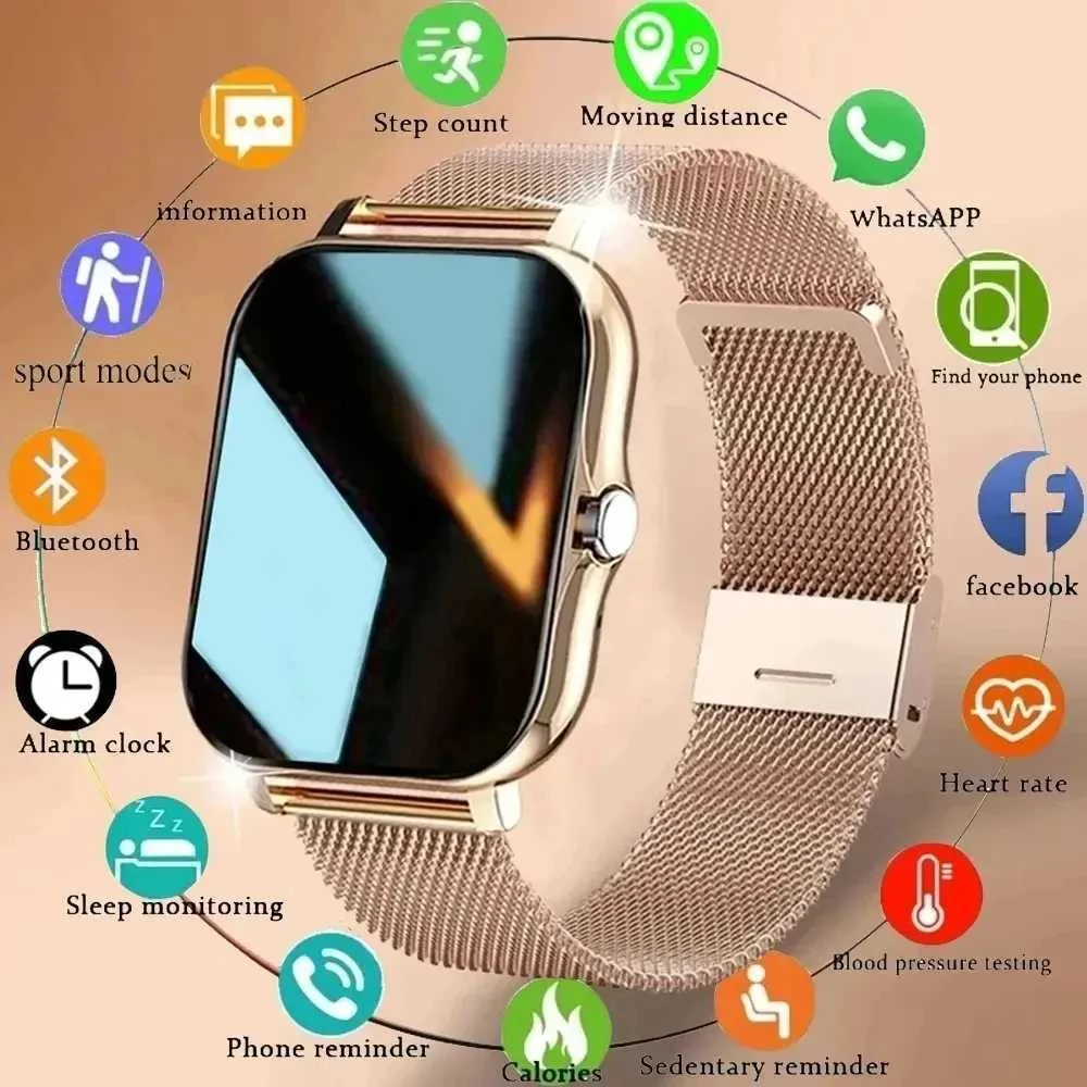 Orologi da polso intelligenti per uomini donne regalo per xiaomi touch screen sport fitness es bt call digital smart wrist 2024 new d240430