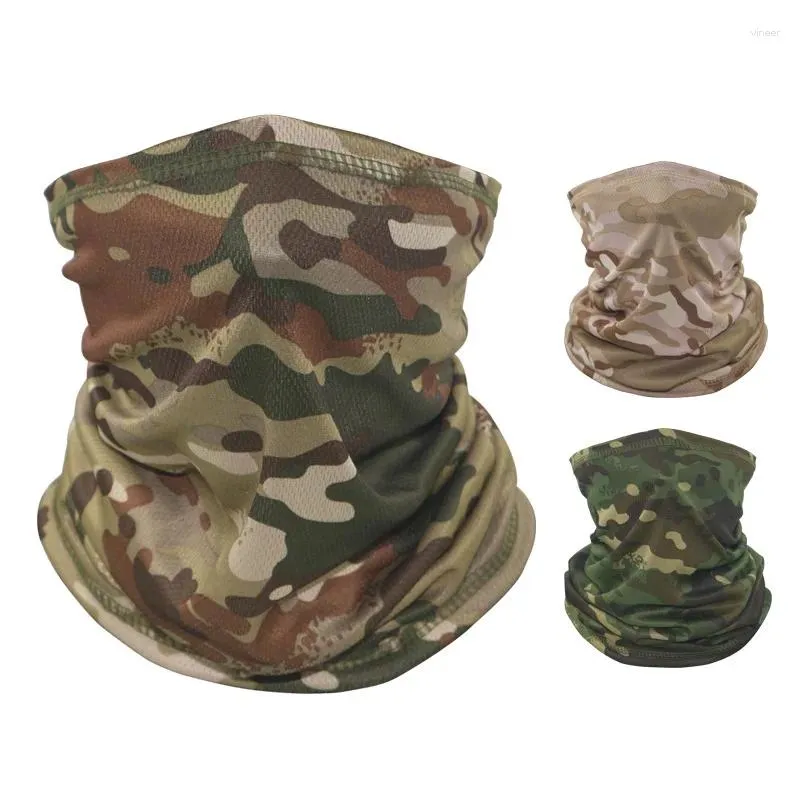 Bandanas Camo Tactical Mask Couper Gaiter Cover Face Bandana Sun Cool Military Cycling Hunting Randonnée Camping Tube Scarpe Men Femmes