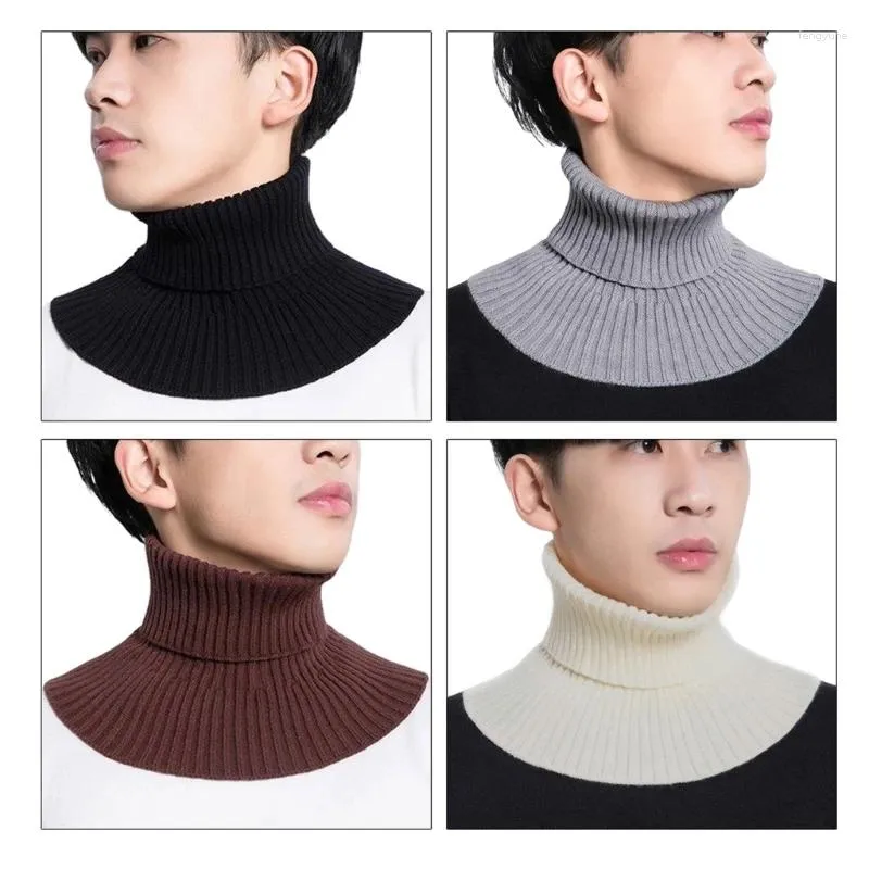 Bow Ties Men Women Fake Collar Scarf Knitted Elastic False Warm Winter Cycling Windproof Detachable Wrap Dropship
