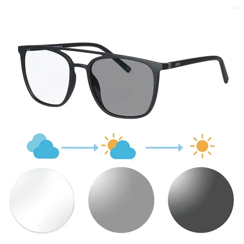 Occhiali da sole Shinu Myopia occhiali donne Pochromiche per il cambiamento Transizione degli occhiali lenti blu meno sh080