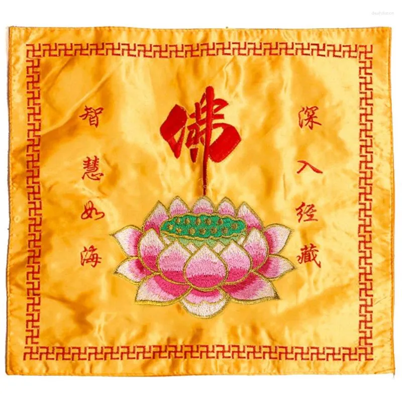 Tavolo decorazioni in tessuto Tempone intrecciato tamponatura panna Scritture zen che avvolge lo stile di rilegatura in broccato