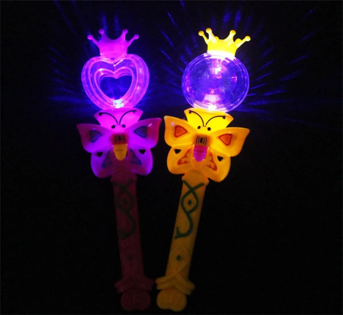 Tutto novità per bambini Light lampeggiante Principessa Fata Magia Wand Sticks Girls Party Favor Elegle Supplies 1977 V23730146