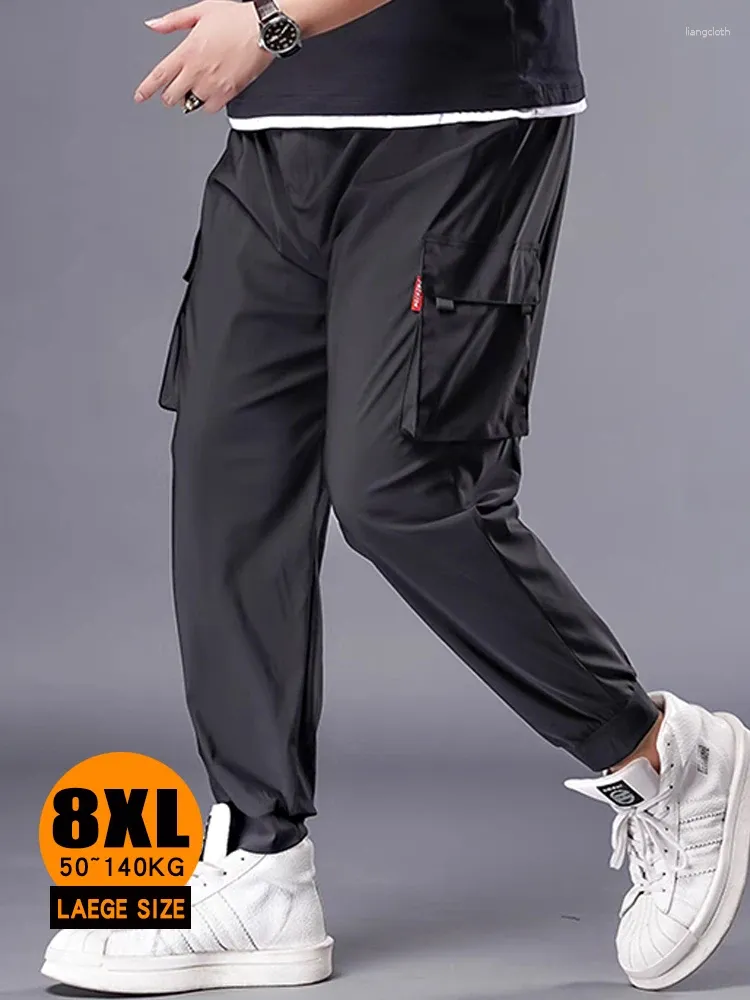 Pantaloni da uomo pantaloni di grandi dimensioni primaverili e in stile autunno in generale larghi più grassi casual