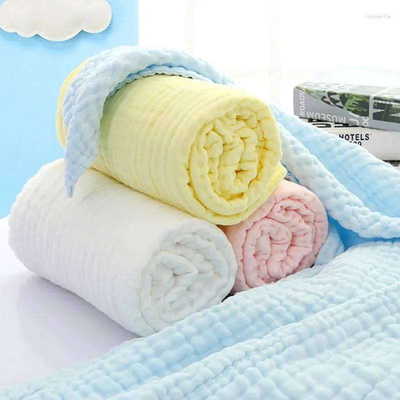 Couvertures Coton 6 couches Gauze Babille Baignoire serviettes pour les nourrissons pour les tout-petits Couchette de somnoleur SleepSack Play Play Mat Swaddle Soft Born