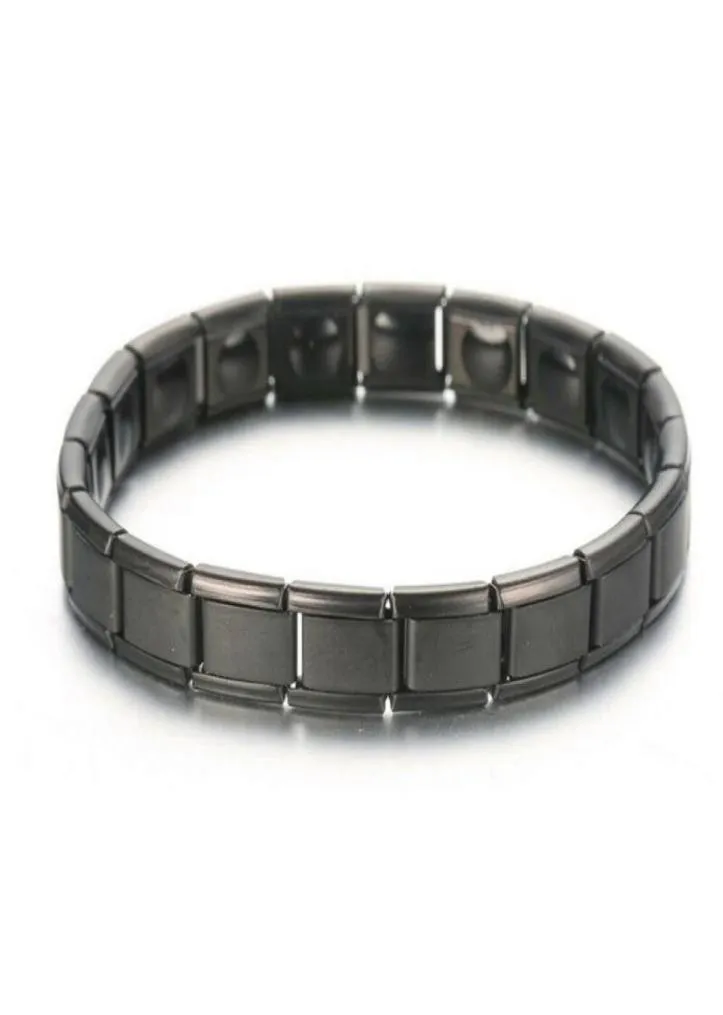 Herrkvinnor Germanium Stone Titanium Health Relief Expanderbar magnetisk armband Länk Chain5515514