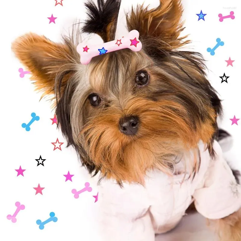 Abbigliamento per cani 2pcs Un set di capelli ossei clip per petpin moda creativa cuccioli di cuccioli decorazioni per gatti garette accessori