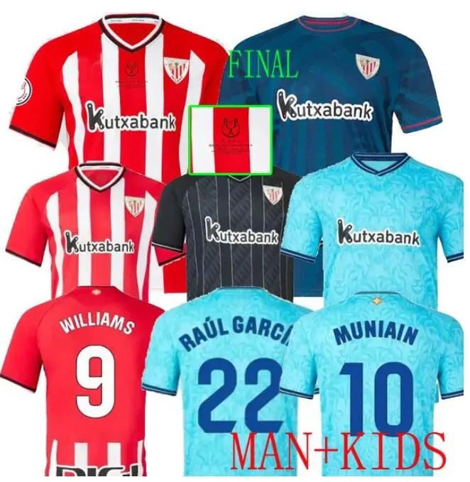 2024 Maglie da calcio del club Bilbao 23 24 Athletic Aduriz Guruzeta Williams Muniain Paredes Berenguer Ander Herrera UNAI Copa Del Rey Primera Final Shirt Red