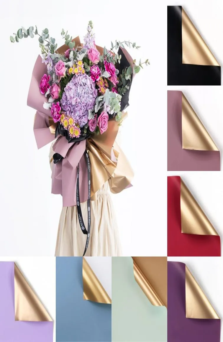Двойная цветовая цветочная оберточная бумага из флориста Blossom Bouquet настоящий оберщенная бумага в корейском стиле подарки Warp Packaging2975805