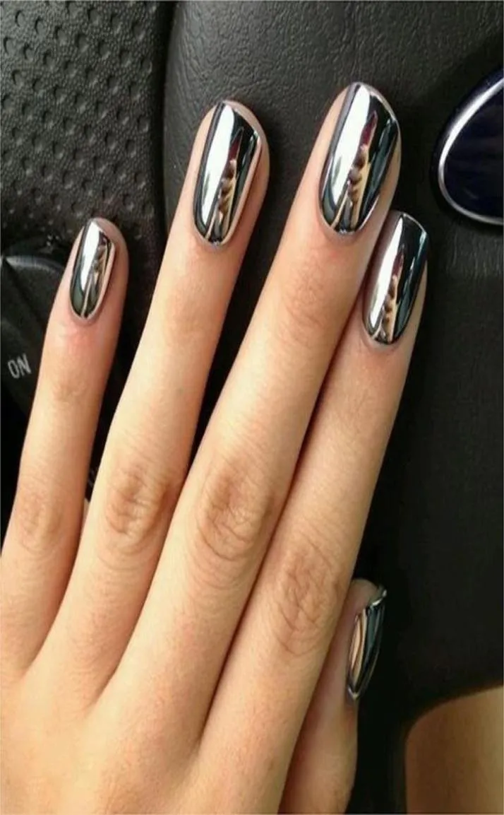 Women Mirror Powder Effect Chrome Nails Pigment Gel Polish Diy Paznokcie Ongles Materiel Holographic Nail Glitter 2019 New 78002477