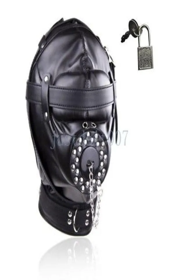 Bondage Soft Full Head Rindous Masque Gimp Hood Muzzle Bouette de bouche Bouettes Boulangets E942096609