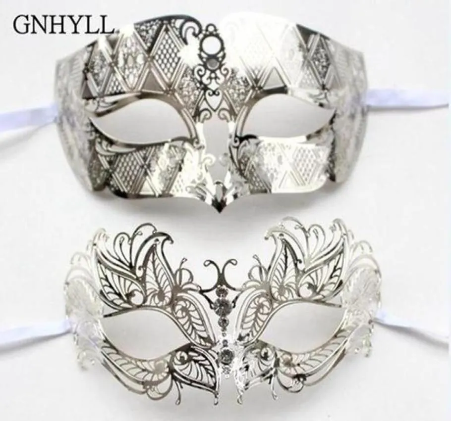 Gnhyll Metal Filigree Rhinestone Venetian Masquerade para maska ​​para para impreza weselna maska ​​partia bbyloq bdesports9902933