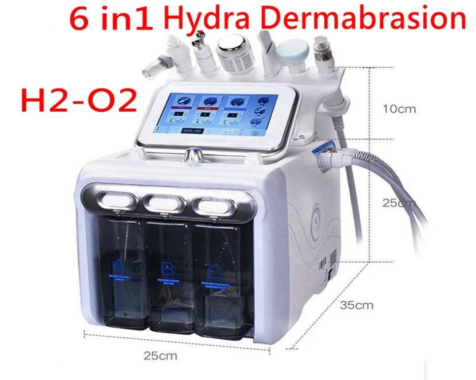 Multifunzionale 6in1 H2 O2 Hydra Facial Dermabrasion Hydro Microdermoabrasion peeling Violo per la pulizia della pelle Acqua Acqua Spray 6073010