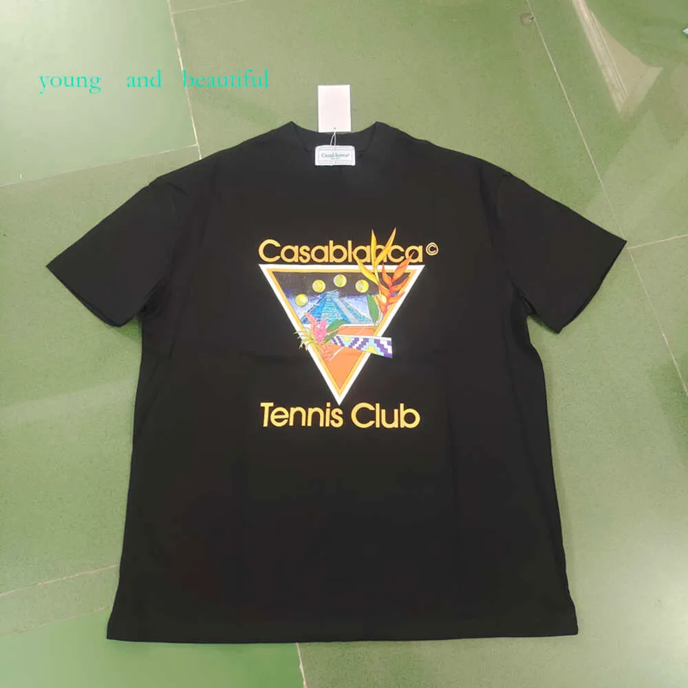 T-shirts T-shirts T-shirts T-merkontwerper T Tees Rainbow Mushroom Letter Afdrukken Korten Katel losse Men Casa Blanca Women Shirt 7352