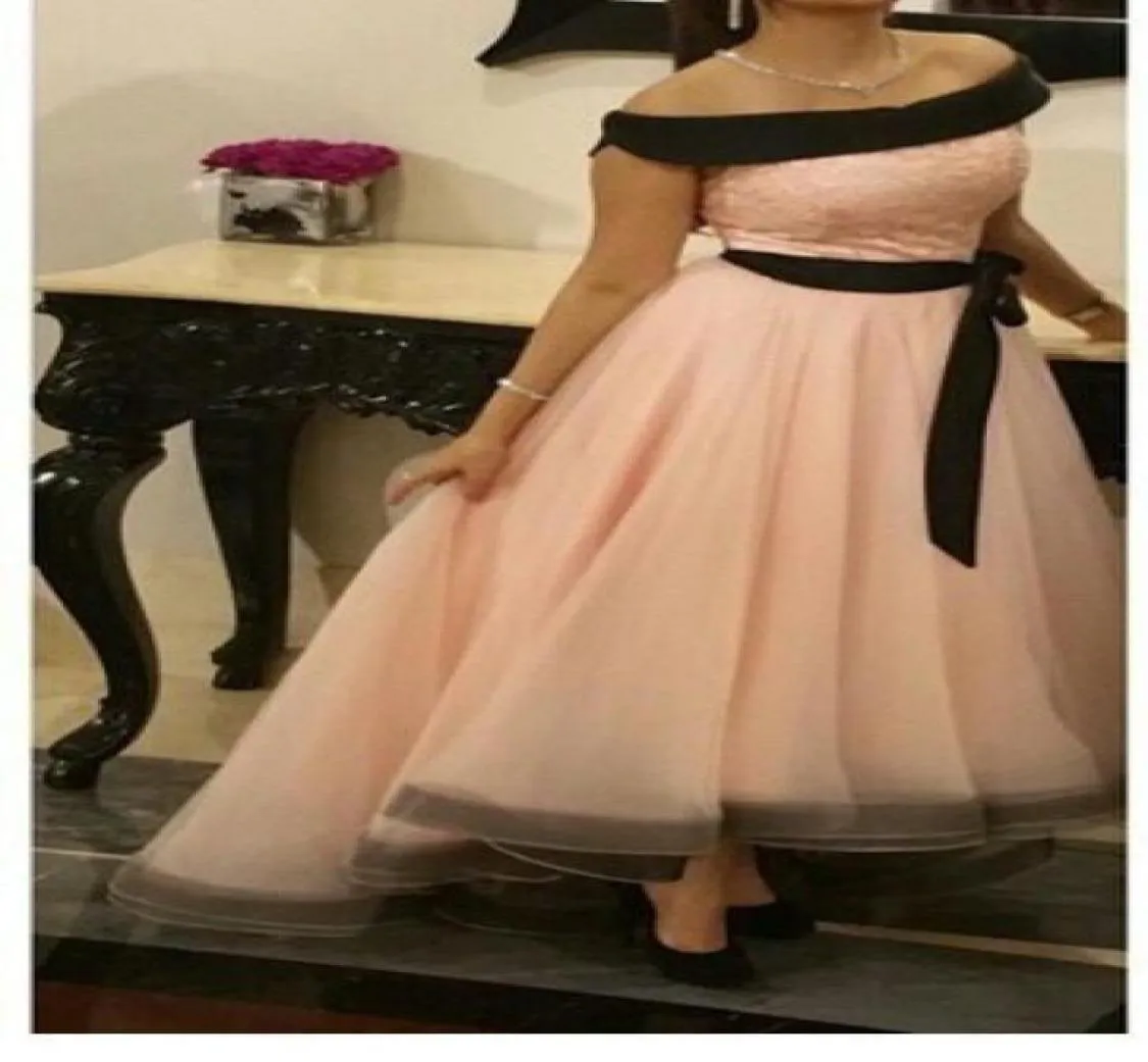 Pink Organza High Low Prom Dresses 2015 Elegant Abendkleider Sexy Off the Shoulder Arabic Evening Dress Long Dubai Women Formal Pa7233194