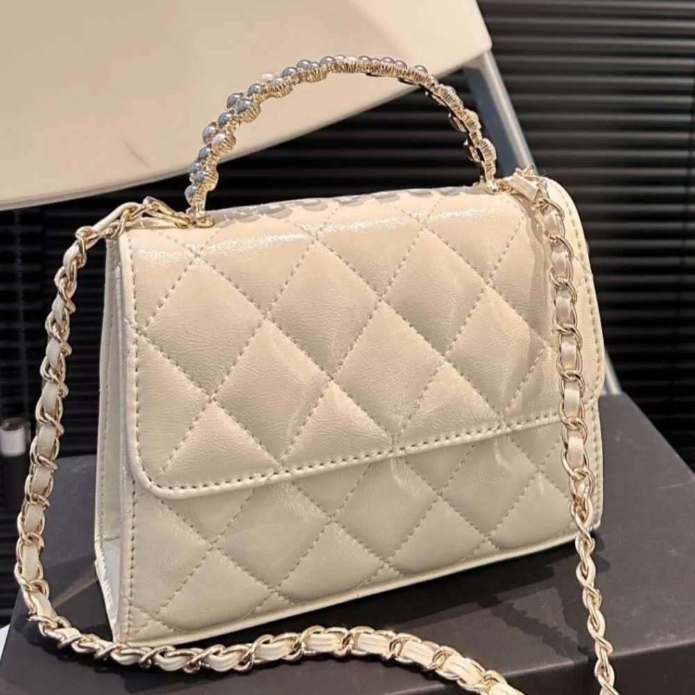 Sacs de soirée Designer Chenel Trendy Woc Boy Pearl Handbag Chain Diamond Grid Sac Sac à bandoulière