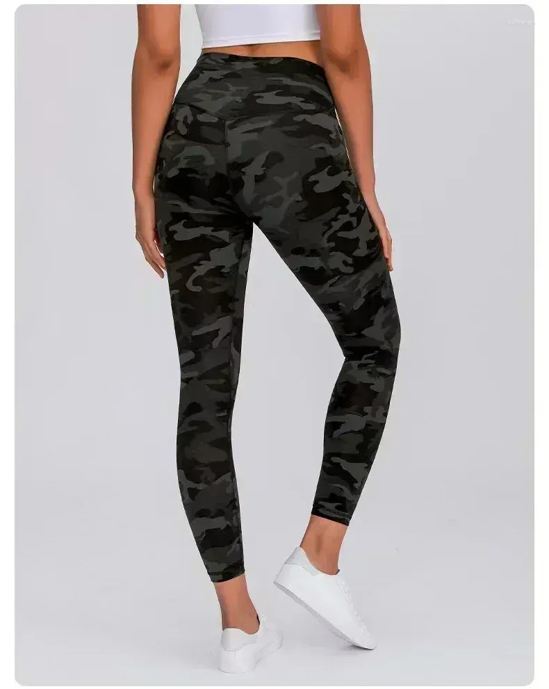 Herenpakken citroenvrouwen camouflage hoge taille yoga leggings voor fitness outdoor bergsport gym sportbroek training hardloopbroek