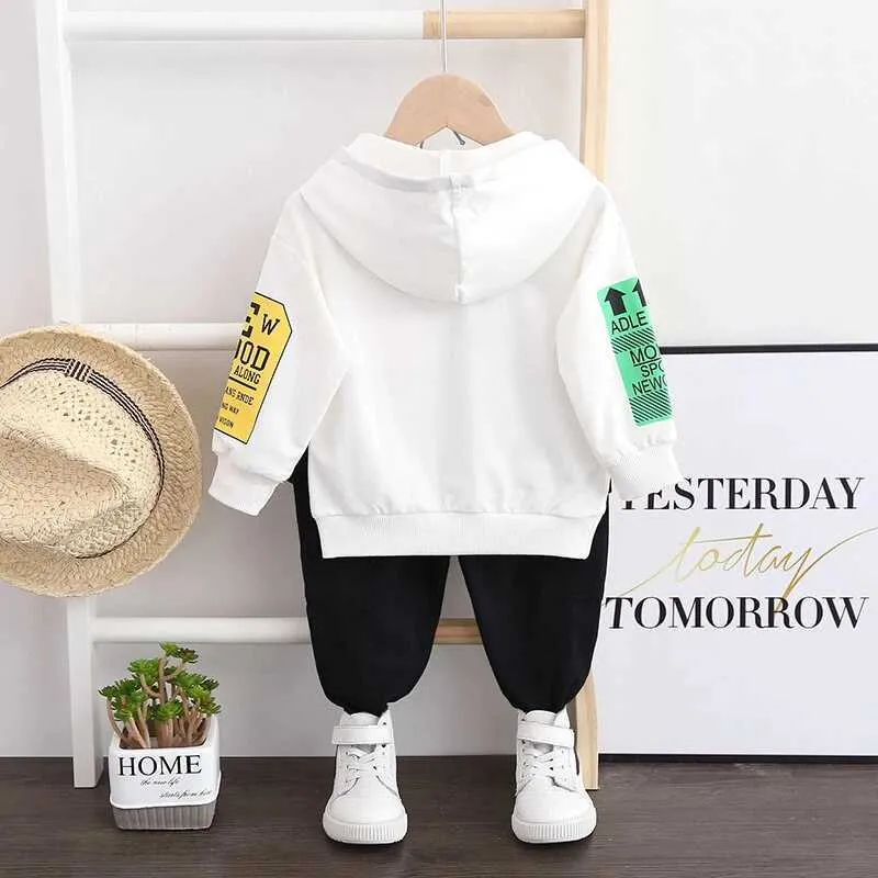 Roupas Conjuntos de roupas meninos Toddler Capuz Capuz Casual Casual Clothing Set Moda Baby Casual Set Spring Autumn meninos meninas