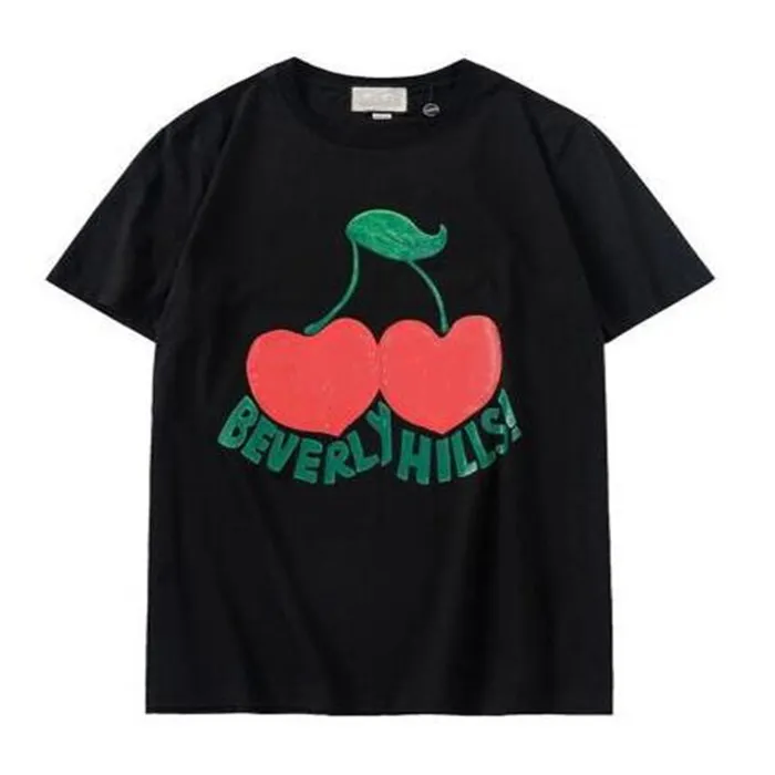 Designer Childrens T-Shirt Cotton Kinder Jungen Mädchen Kurzarm T-Shirt Top Letter Erdbeer schwarz weißes Kind Klammern