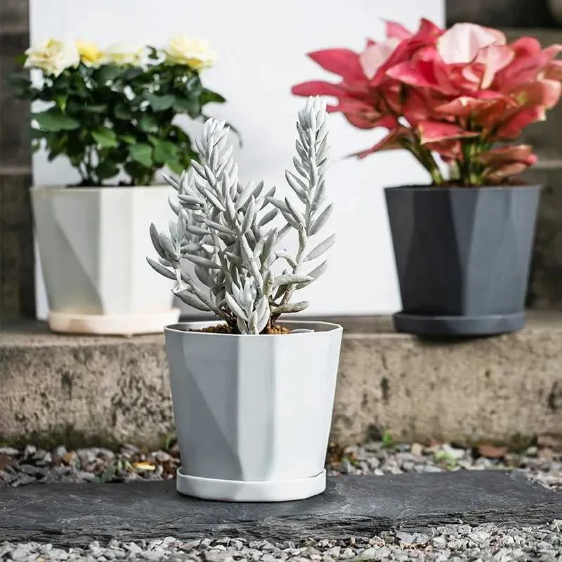 Planters potten plastic bloempotten voor binnen- en buitenshuis grote diameter bloempotten sappige planten groene planten