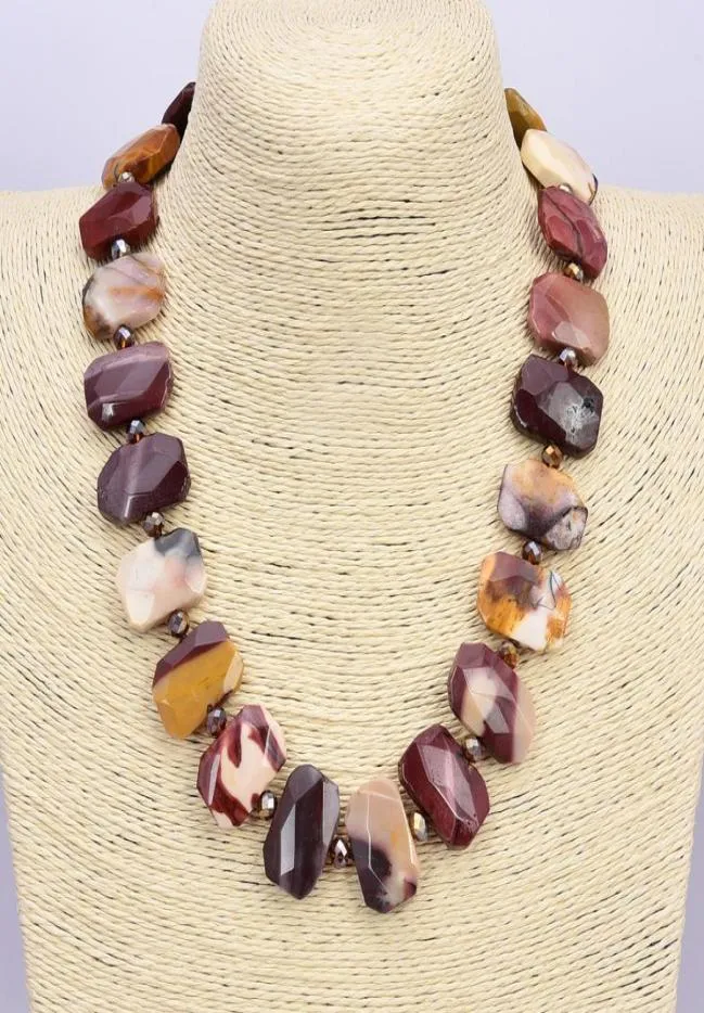 GuaiGuai Jewelry Natural Mookaite Jasper Stone Rec Necklace Handmade For Women Real Jewlery Lady Fashion Jewellery38915031467987