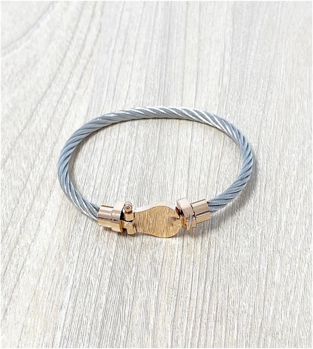 Bracelet géométrique en acier en acier en acier en acier en acier en acier pour femmes pour femmes