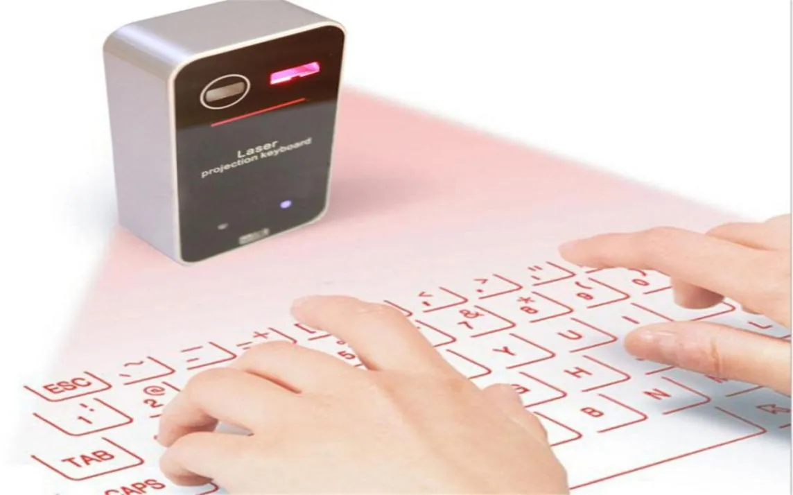 Teclado virtual Bluetooth láser teclado con función del mouse para tableta El teclado inglés del inglés 88900512585253