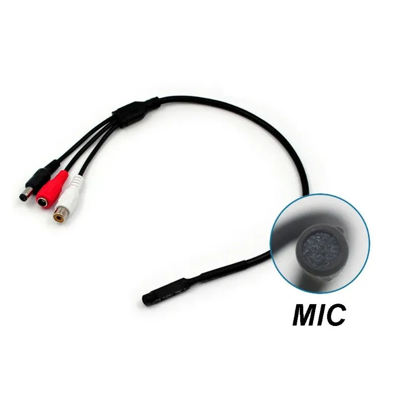ANPWOO Low Bruit CCTV Microphone Camera Poniet en boursier Pick Up Monitor Sound Monitor Mic Device