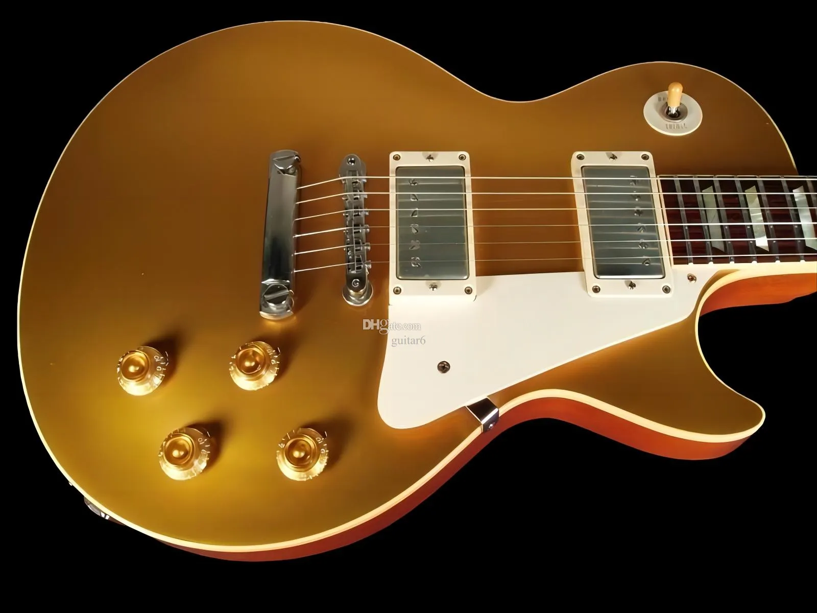 DHgate Goldtop Historic 57 R7 Les Paul Electric Guitar 2024 Ebony Fingerboard Musical Instruments