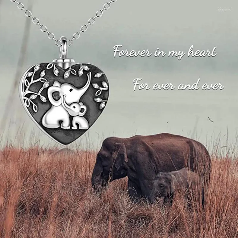 Ketten Elefanten Urnen Halskette Einäscherung Schmuck Formgedenkliche Anhänger Kette Asche für Familien Haustier Keepsake