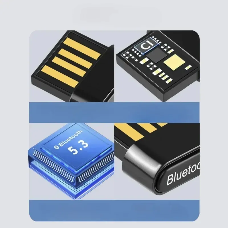 USB Bluetooth 5.3 5.0 Adapterempfänger BT5.3 Dongle für PC Wireless Maus Bluetooth Earphone Headset Lautsprecher Laptop Computer