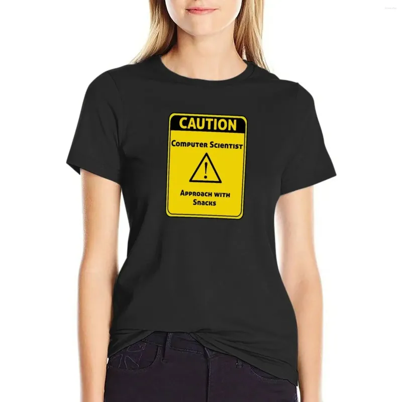 Women's Polos Computer Scientist: Approach With Snacks T-shirt Summer Tops Eesthetic Clothing Anime Clothes Spring Women 2024