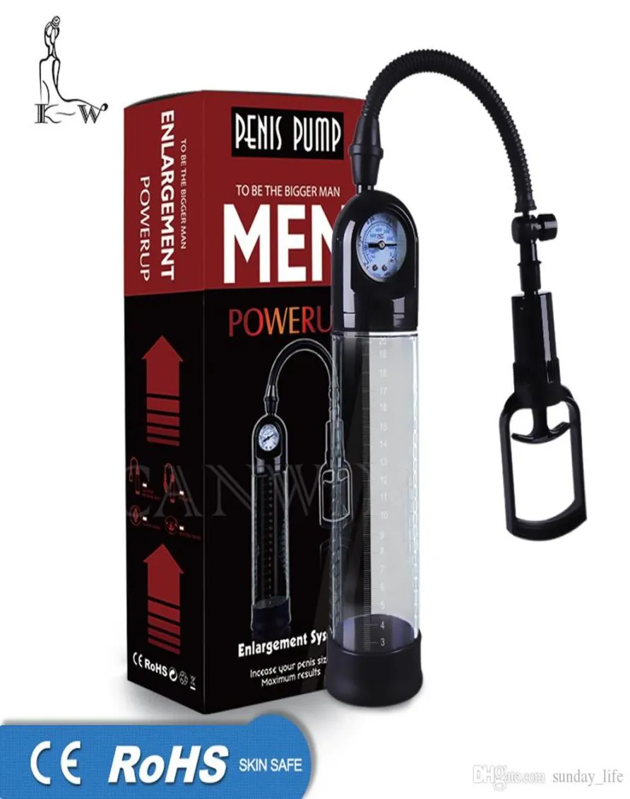 Pompe de pénis canwin avec jauge de pression Amélioration mâle Pompe de bite extension homme pénis agrandir les produits sexuels adultes pour hommes3819771