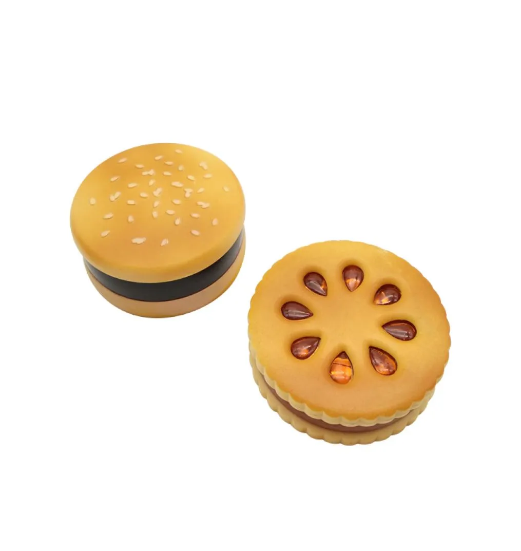 3 couches délicieuses hamburger biscuit alliage zinc métalmale tabac tabac herbe broyeur usage1603811