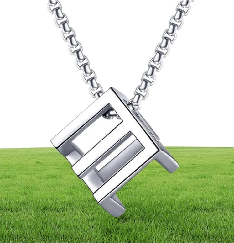 Gli uomini della moda adorano la collana di design a sospensione cubo di Rubik di gioielli hip hop hip hop a catena nera in acciaio in acciaio in acciaio in acciaio punk per uomo 2311300