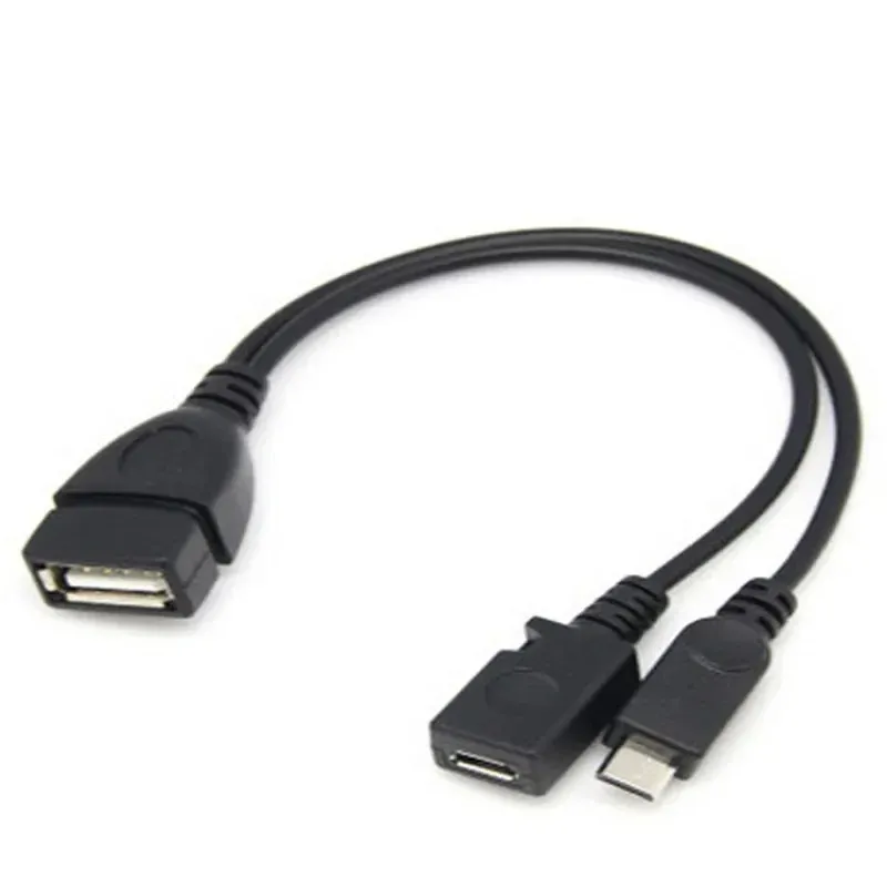 1/2 szt. Adapter terminalu Port USB Kabel OTG do Fire TV 3 lub 2. generacji PC Stick PC Cable 90 stopni adapter Micro USB