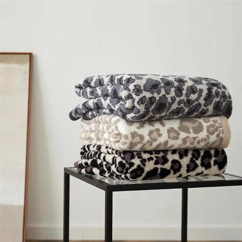 Cobertores Drop em casa Casamento grosso Sofá de cobertor Inverno de leopardo quente de malha acolhedora xadrez