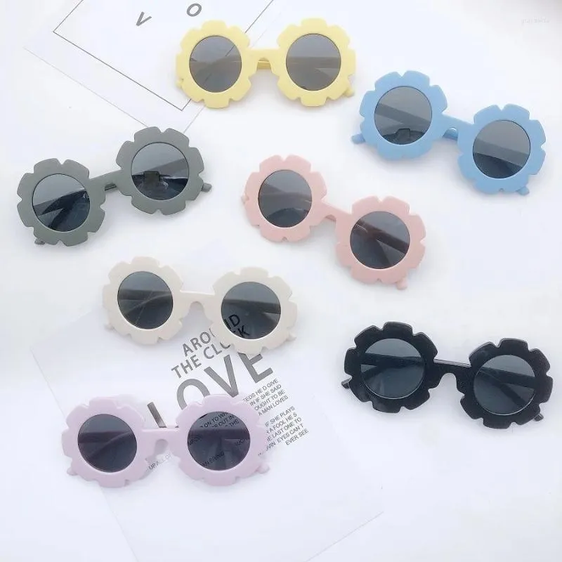 Zonnebril Kleine verse bloemenjongens en de Koreaanse versie van meisjes Fashion Cute Trend Children's Glasses