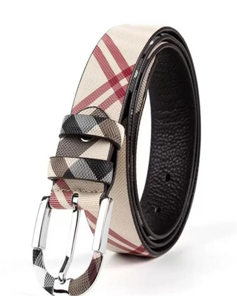 Fashion Wild Stripe Men Femmes Real Leather Belt B Designer de haute qualité
