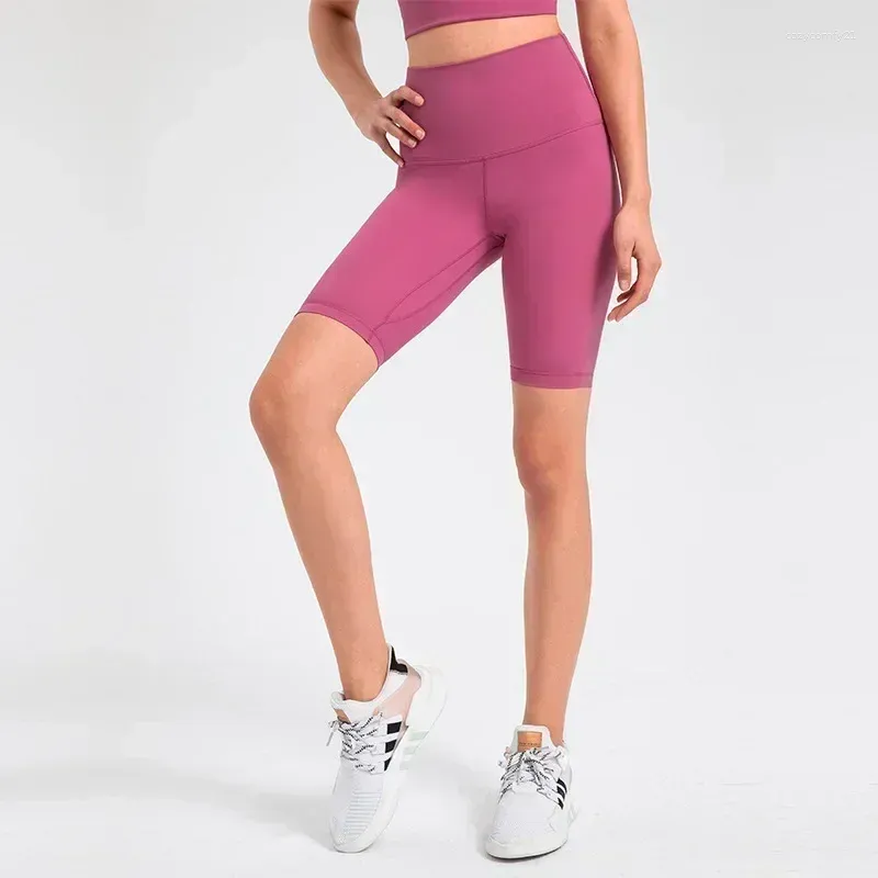 Abiti maschili allinea al limone allineamento a vita alta pantaloncini stretti 10 "donne sport che corre in ciclismo pantaloni yoga fitness elastico veloce secco 5 punti