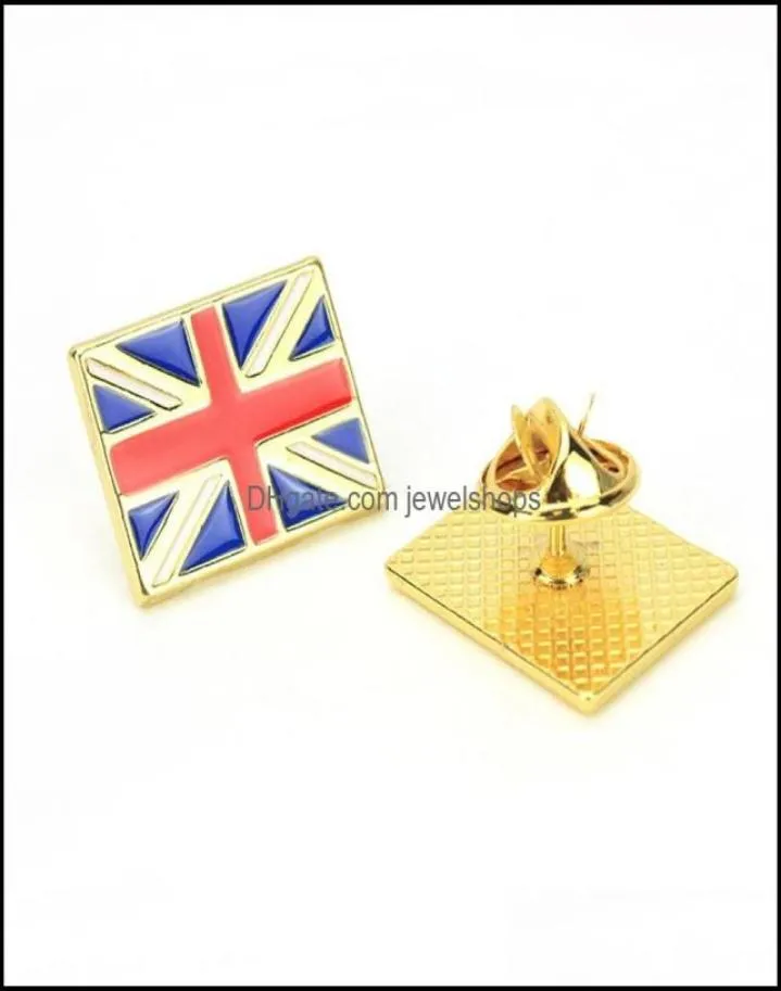 Pins Brooches Jewelry Cartoon Union Jack Round Square Brooch Building Big Ben Telephone Booth Shape Lapel Pin Unisex Alloy Oil Pai4796434