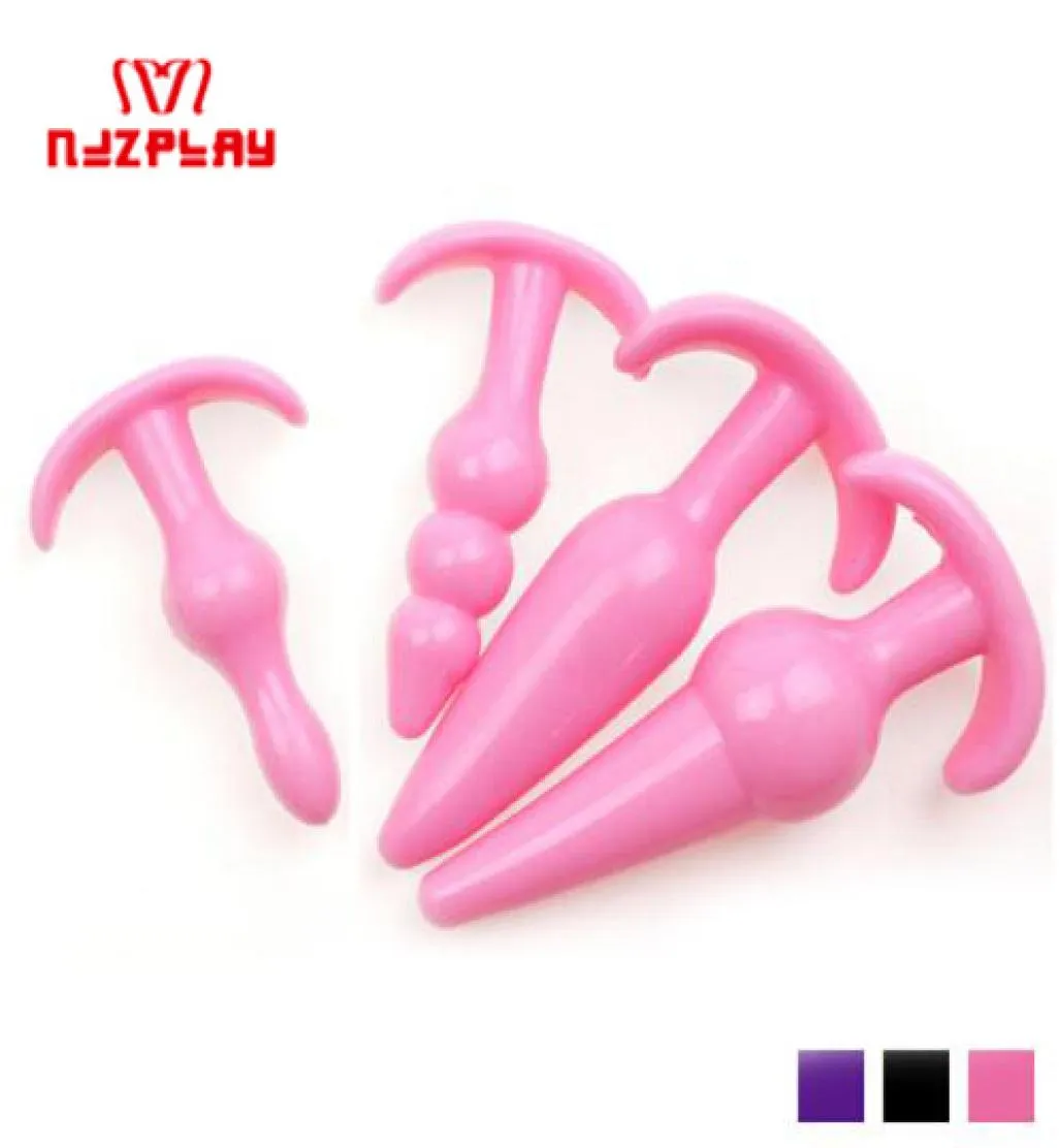 4pcSset Silicone Anal Plug Butt Sex Toys for Men and Women Dildo Masturbation5196297