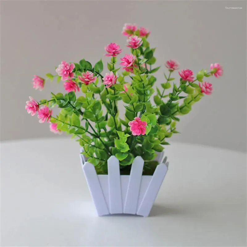 Dekorative Blumen 1PCS Bonsai Seidenpflaumen Künstliche Topfpflanzen Blüten Simulation Winterzweige Vasen Hochzeitszimmer Dekoration