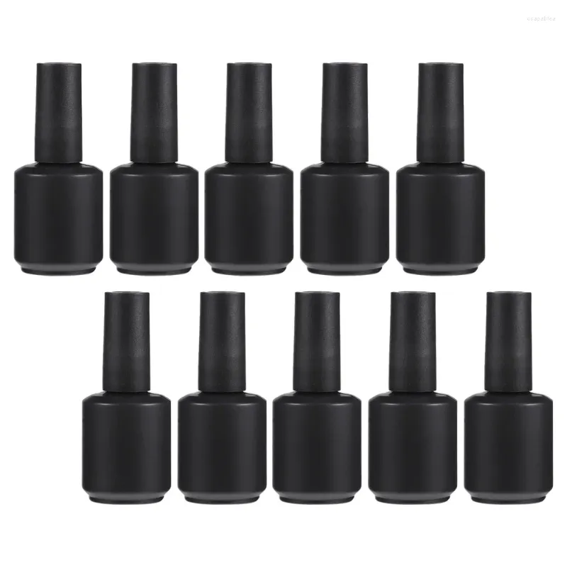 Garrafas de armazenamento 10 PCS esmalte de unhas Stand vazio Viagem de garrafas transparente de vidro transparente