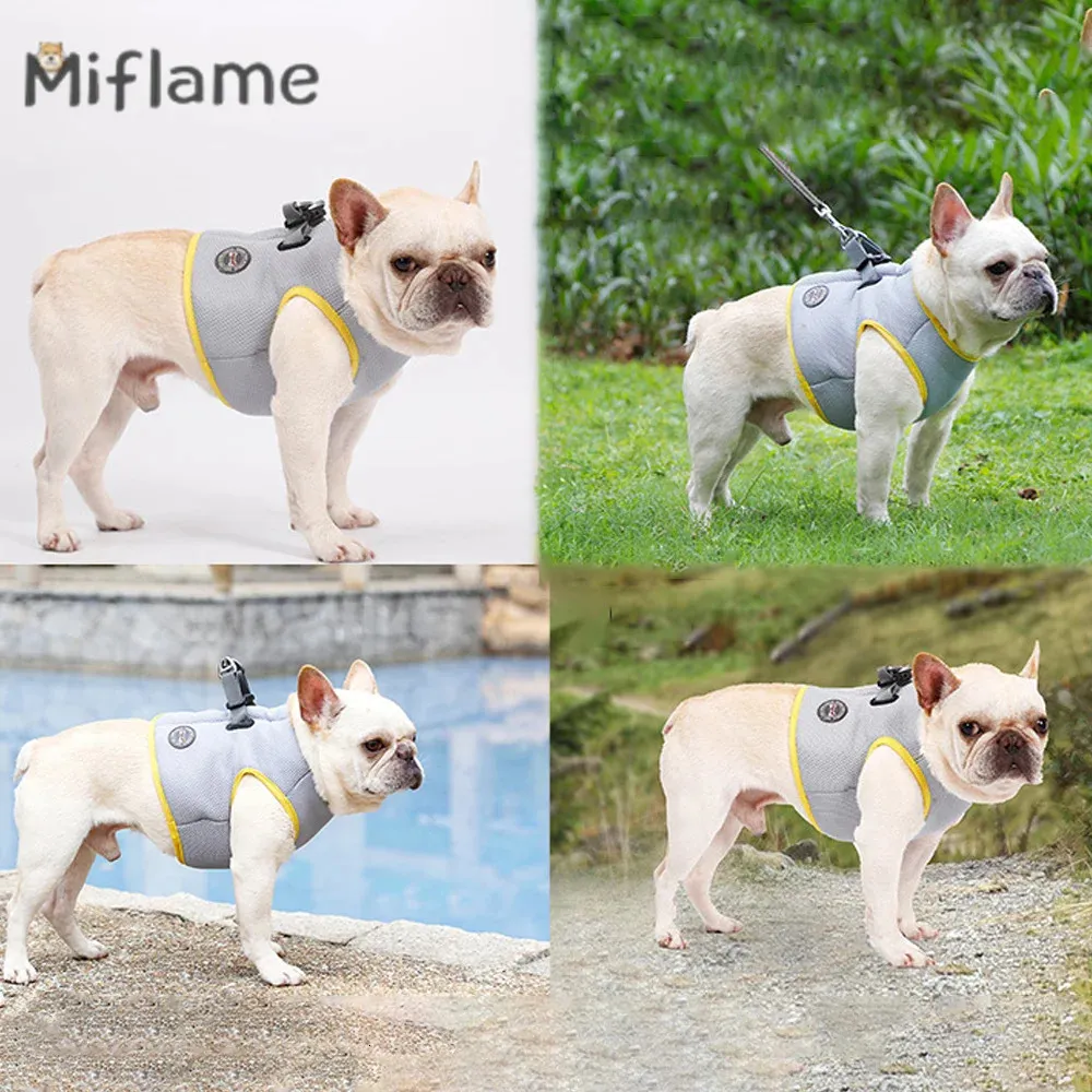 Miflame Dog Cool Bess Strap Summer Pet Technology Технологический удар по профилактике охлаждающий одежда Cool Tank Top French Bulldog 240422