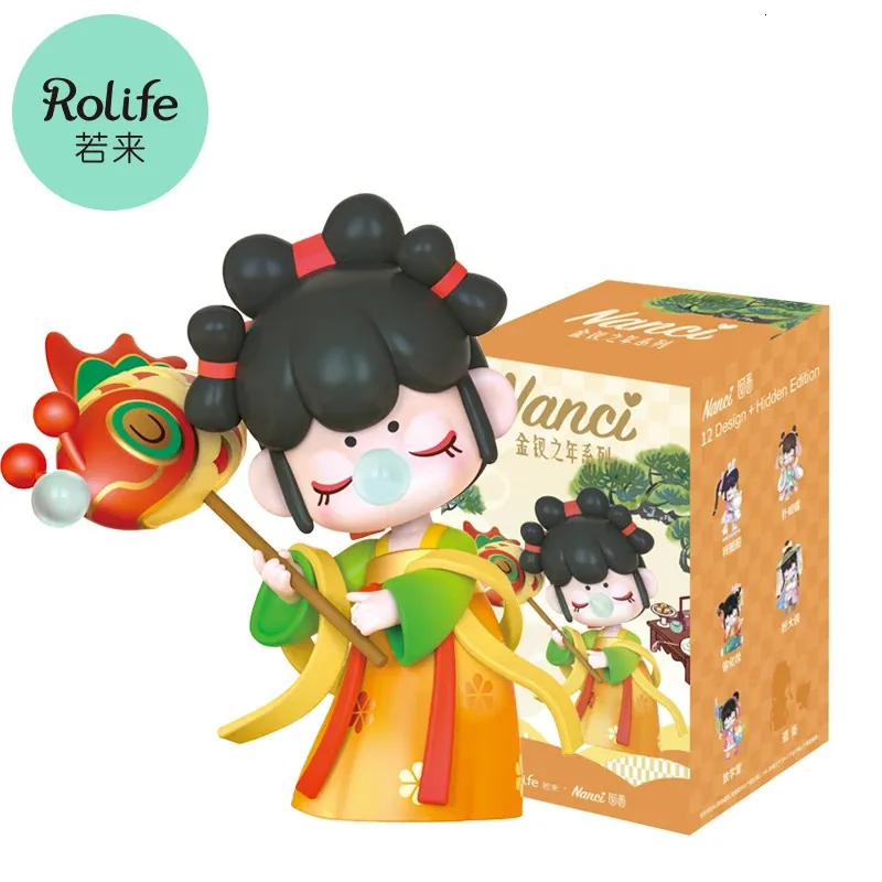 ROBOTIME ROLIFE Nanci Jahr der goldenen Haarnadel Blind Box Actionfiguren Doll Toys Überraschung Dame für Kinder Freunde 240426