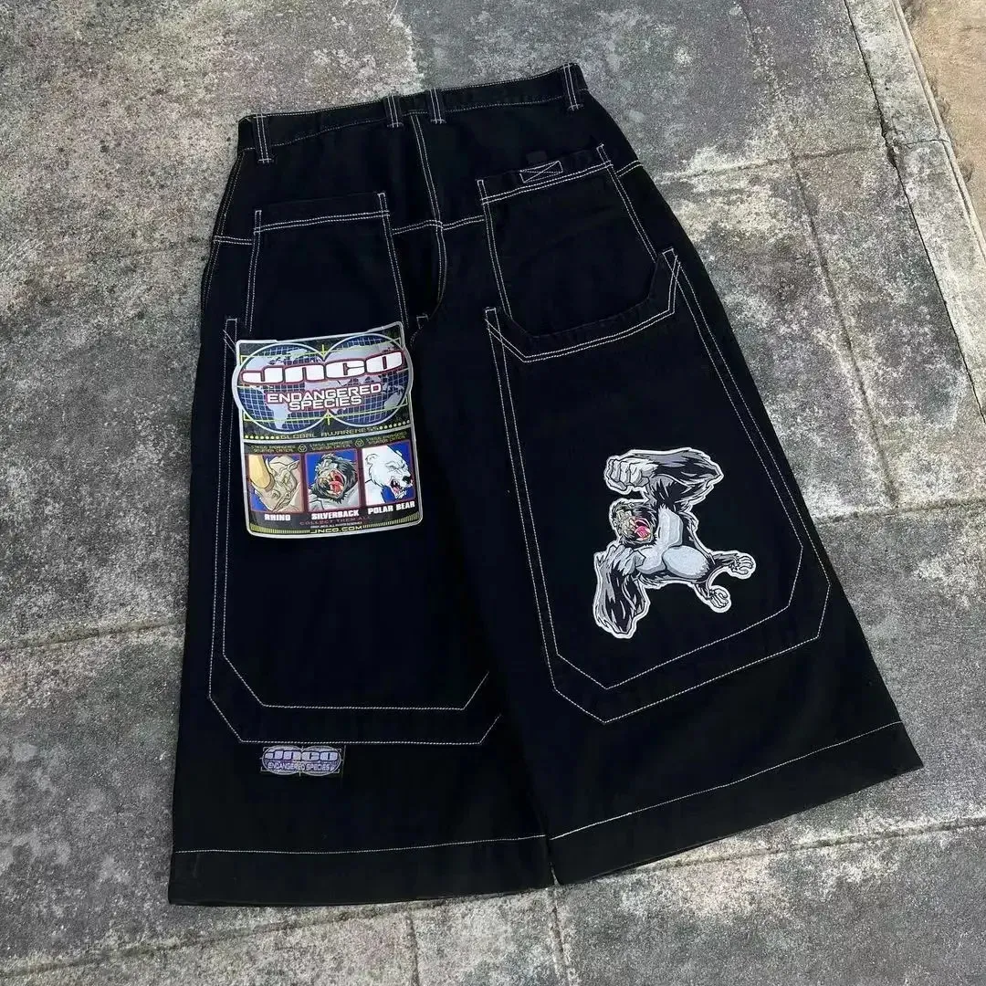 パンツ gloe denim jnco JNCO Jeans: Gorilla Pattern Print Loose Wide Pants for Men & Women